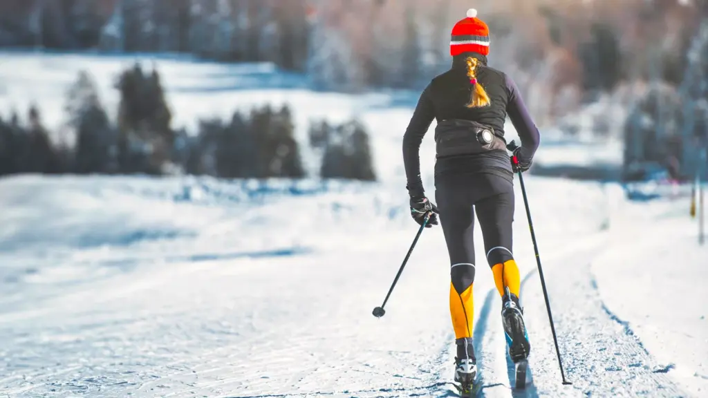 Langlaufen Natur Schnee Loipe